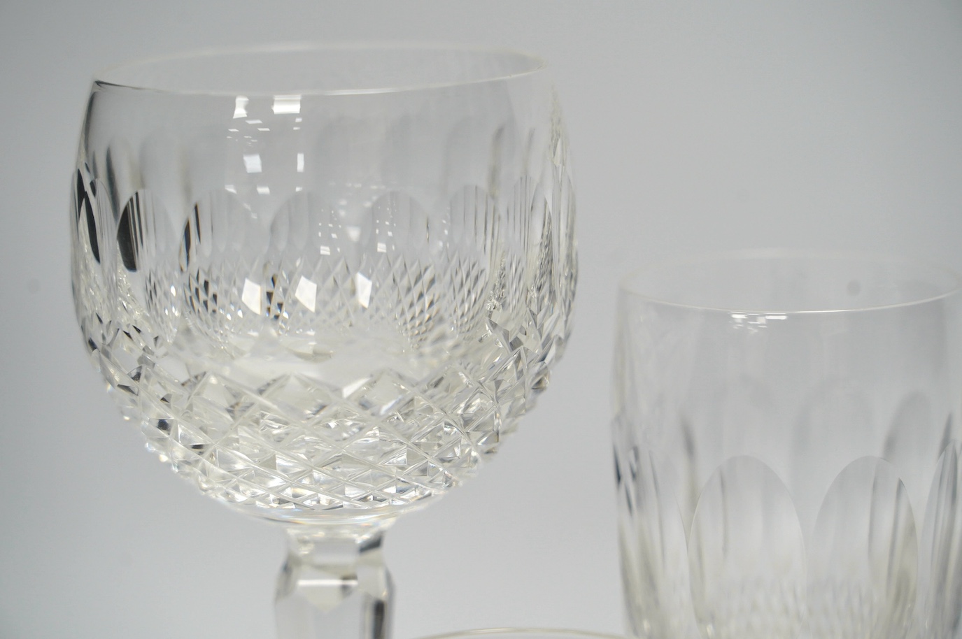 A suite of Waterford Crystal glassware, Colleen pattern to include Claret, tumblers and hock glasses (51). Condition - good